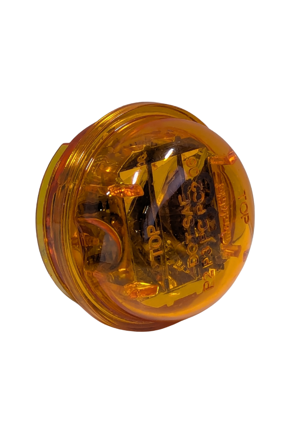 Clearance/Marker Light - 2 1/4" Round Amber ABS Plastic