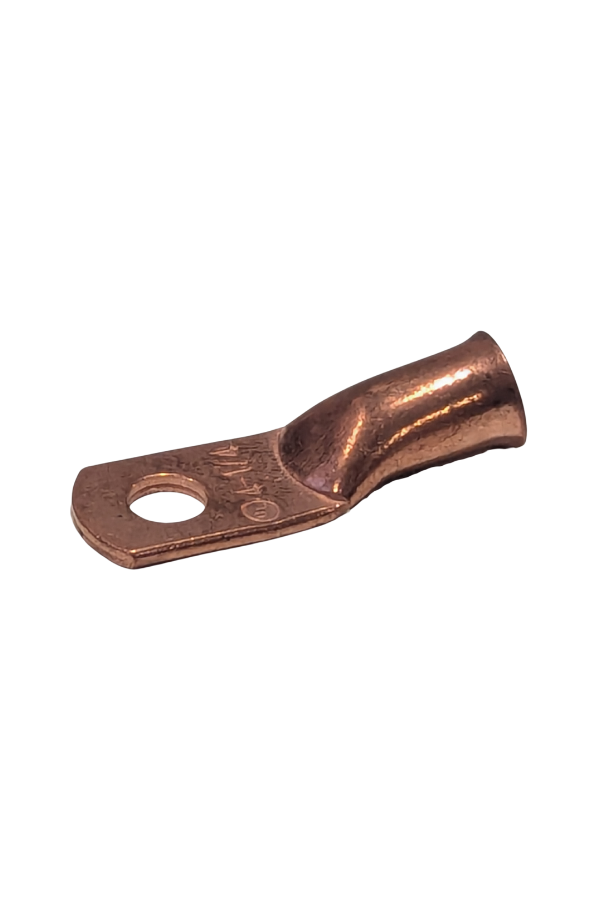 Cable/Wire - End Lug - 1/4"D Hole - Copper Lug - 4GA