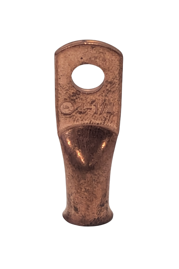 Cable/Wire - End Lug - 1/4"D Hole - Copper Lug - 4GA