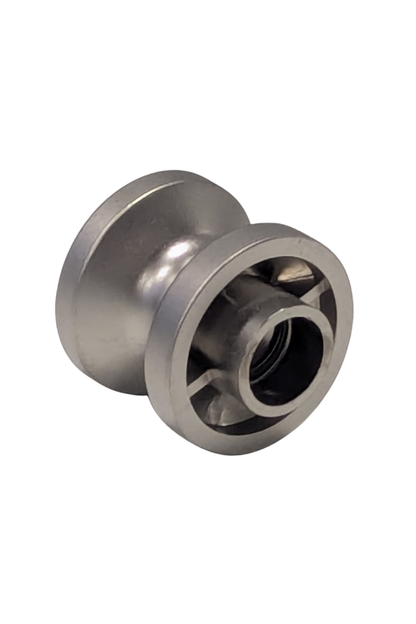 Cabinet Knob - Push Button - Plastic - Matte Nickel - Mini