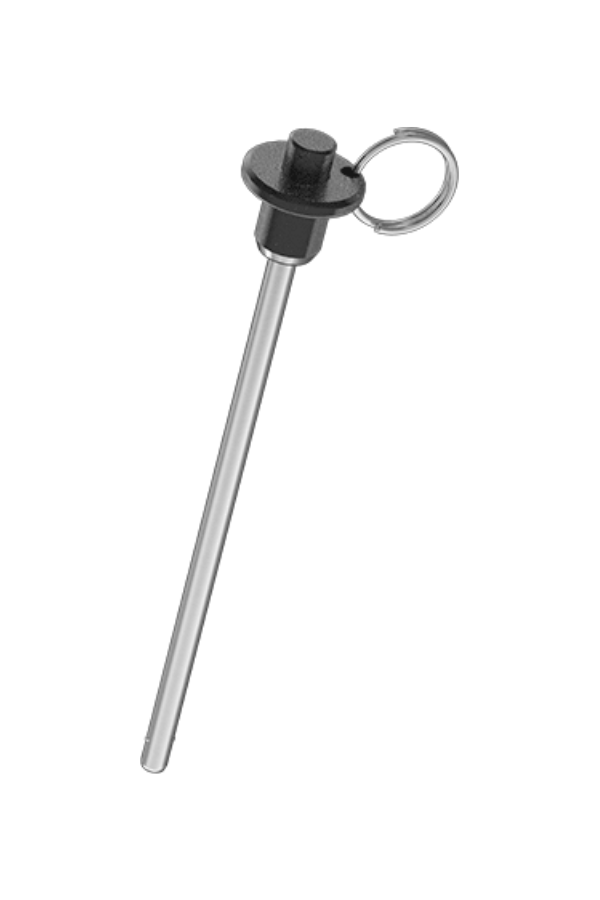 Pin - Quick Release - SS - Knob-Grip Locking with Ring - 3/16" D 4" L