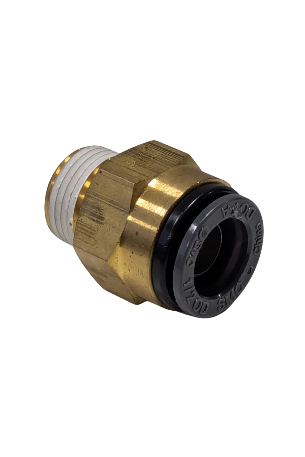 DOT Fitting - Brass Adapter - 3/8" NPT Threaded Male to 1/2" PTC Female