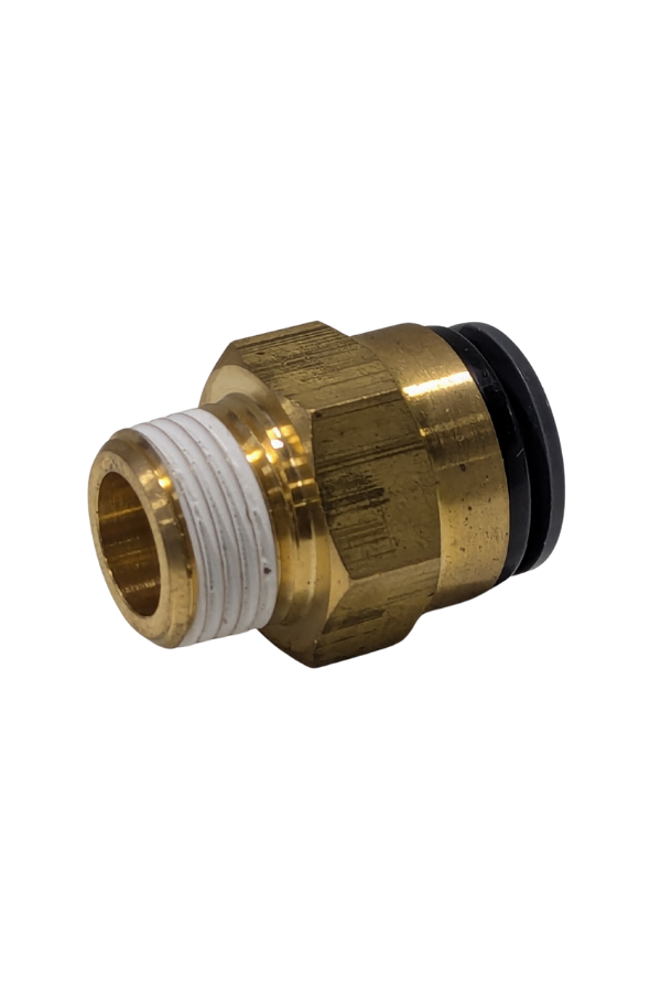 DOT Fitting - Brass Adapter - 3/8" NPT Threaded Male to 1/2" PTC Female