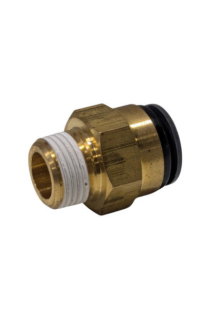 DOT Fitting - Brass Adapter - 3/8" NPT Threaded Male to 1/2" PTC Female