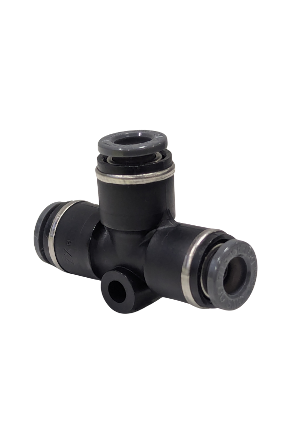 DOT Fitting - Female Tee - 1/4" Push to Connect x 1/4" Push to Connect x 1/4" Push to Connect