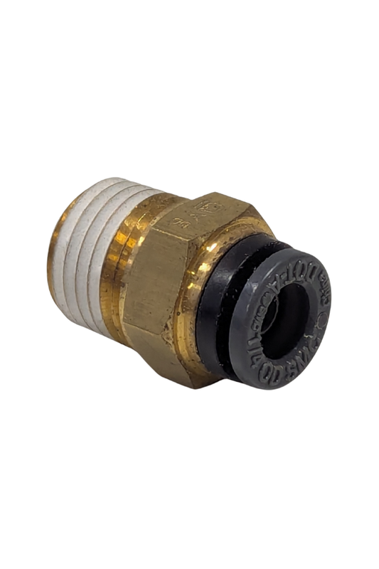 DOT Fitting - Brass Adapter - 1/4" PTC to 1/4" NPT thread - Male