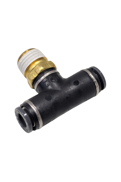 DOT Fitting - Airline Tee - 1/4" PTC - 1/4" Threaded NPT - 1/4" PTC