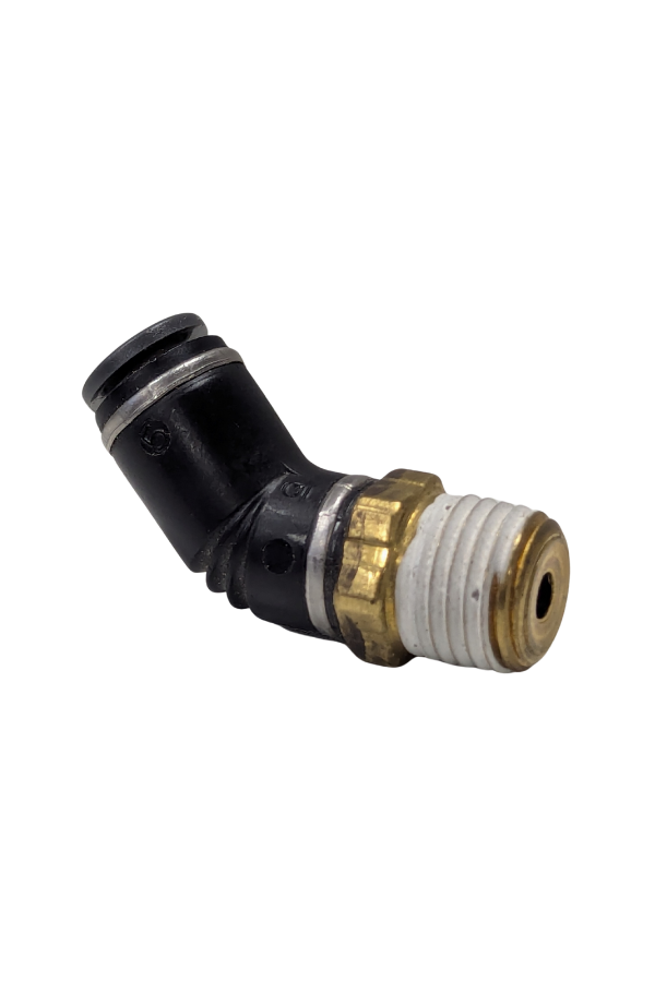 DOT Fitting - 45 Degree Elbow - 1/4" Threaded NTP to 1/4" PTC