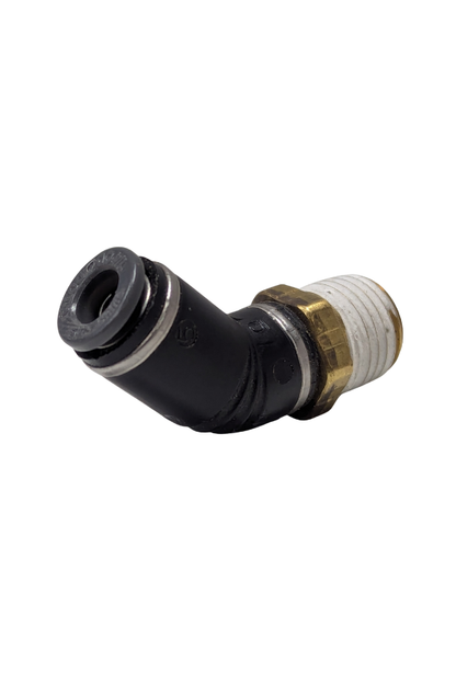DOT Fitting - 45 Degree Elbow - 1/4" Threaded NTP to 1/4" PTC