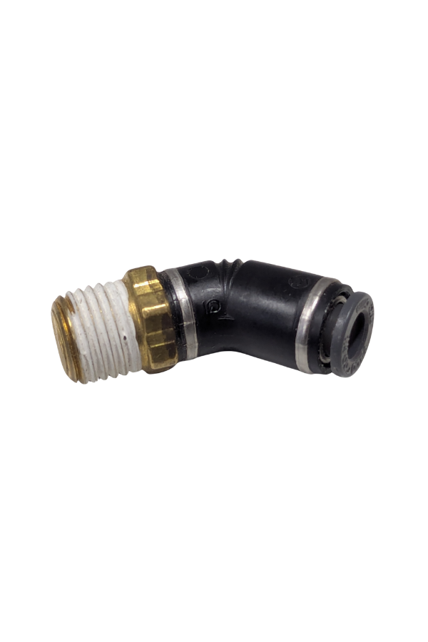 DOT Fitting - 45 Degree Elbow - 1/4" Threaded NTP to 1/4" PTC