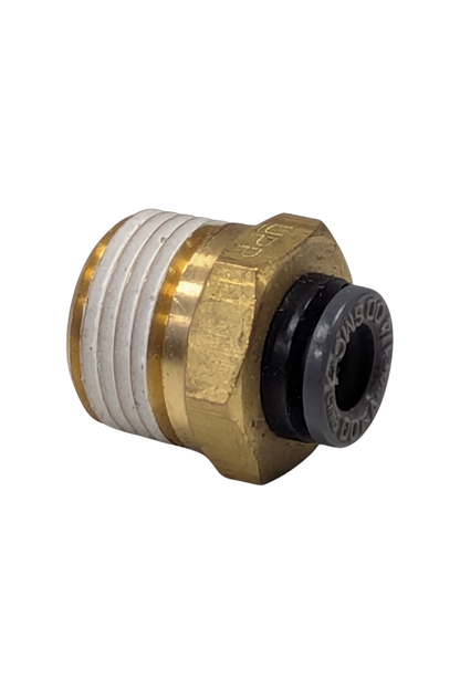 DOT Fitting - Brass Adapter - 3/8" NPT Threaded Male to 1/4" PTC Female