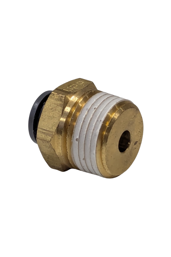 DOT Fitting - Brass Adapter - 3/8" NPT Threaded Male to 1/4" PTC Female