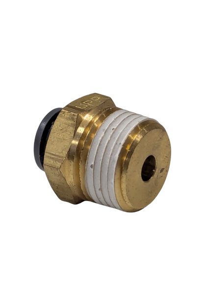DOT Fitting - Brass Adapter - 3/8" NPT Threaded Male to 1/4" PTC Female